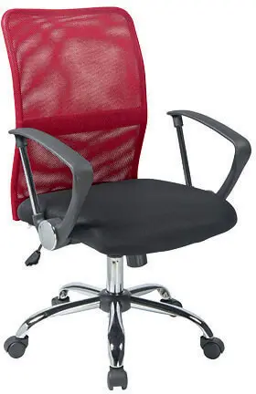 TONY židle kancelářská, opěrák MESH vínová