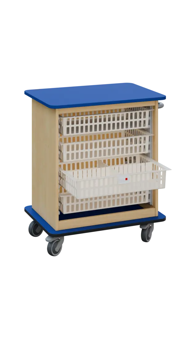 DEXTER 22 ABS vozík boxový, otevřený, 880x750x520 mm, korpus javor horský, horní a spodní deska král