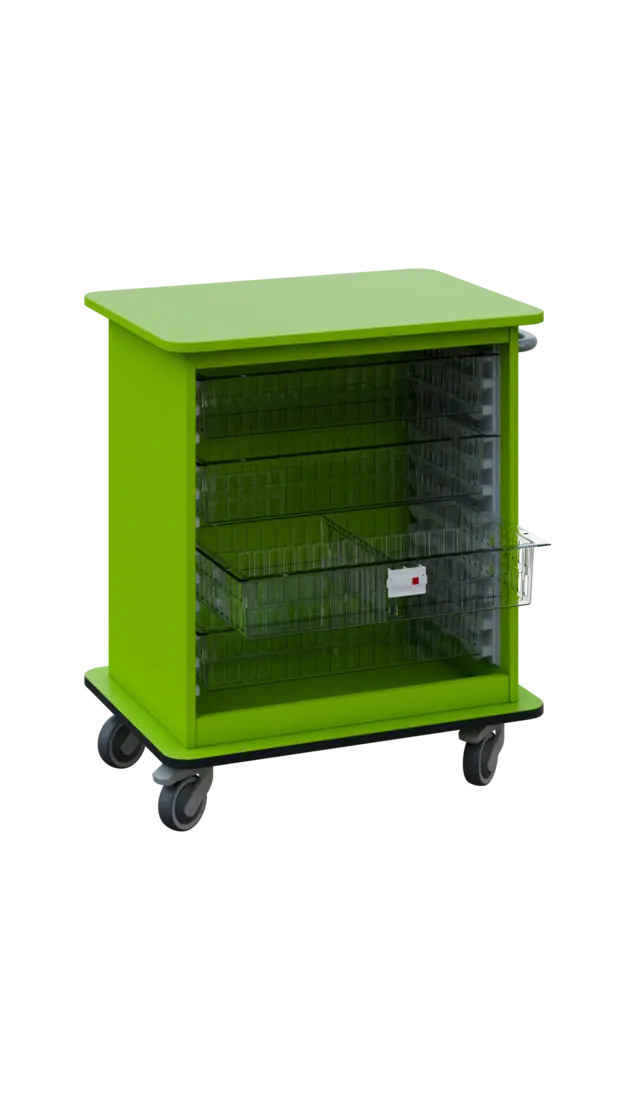 DEXTER 22 TRANSPARENT vozík boxový, otevřený, 880x750x520 mm, jarní zeleň