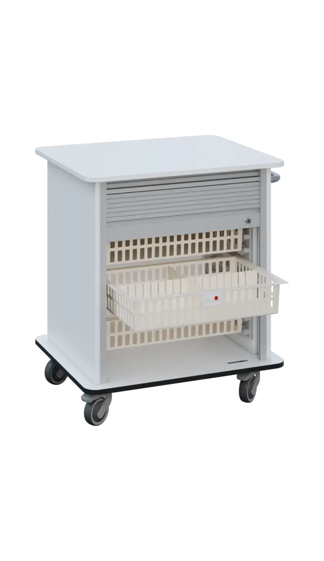 DEXTER 23 ABS vozík boxový, roletový, nízký, 880x780x620 mm, bílá