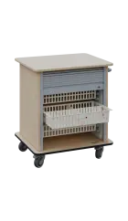 DEXTER 23 ABS vozík boxový, roletový, nízký, 880x780x620 mm, bříza světlá