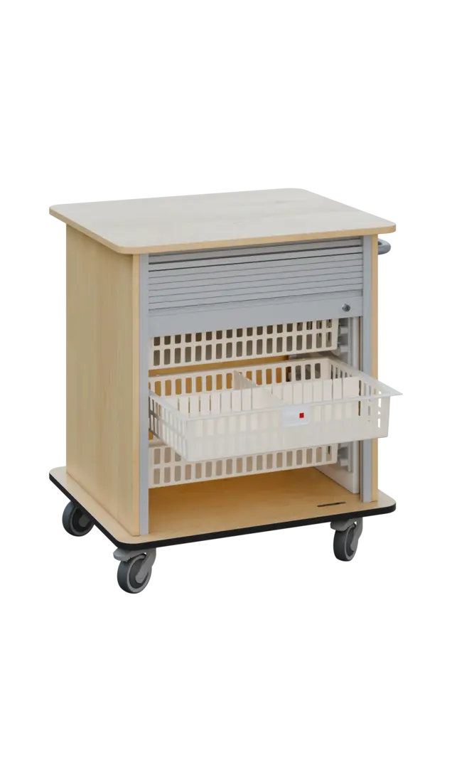 DEXTER 23 ABS vozík boxový, roletový, nízký, 880x780x620 mm, javor horský