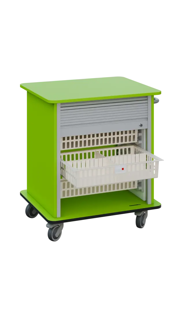 DEXTER 23 ABS vozík boxový, roletový, nízký, 880x780x620 mm, jarní zeleň
