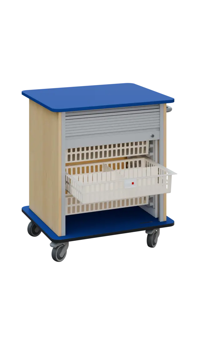 DEXTER 23 ABS vozík boxový, roletový, nízký, 880x780x620 mm, korpus javor horský, horní a spodní des