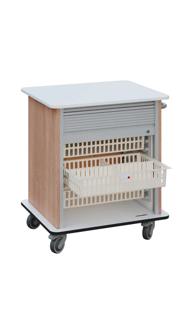 DEXTER 23 ABS vozík boxový, roletový, nízký, 880x780x620 mm, korpus dub bardolino, horní a spodní de