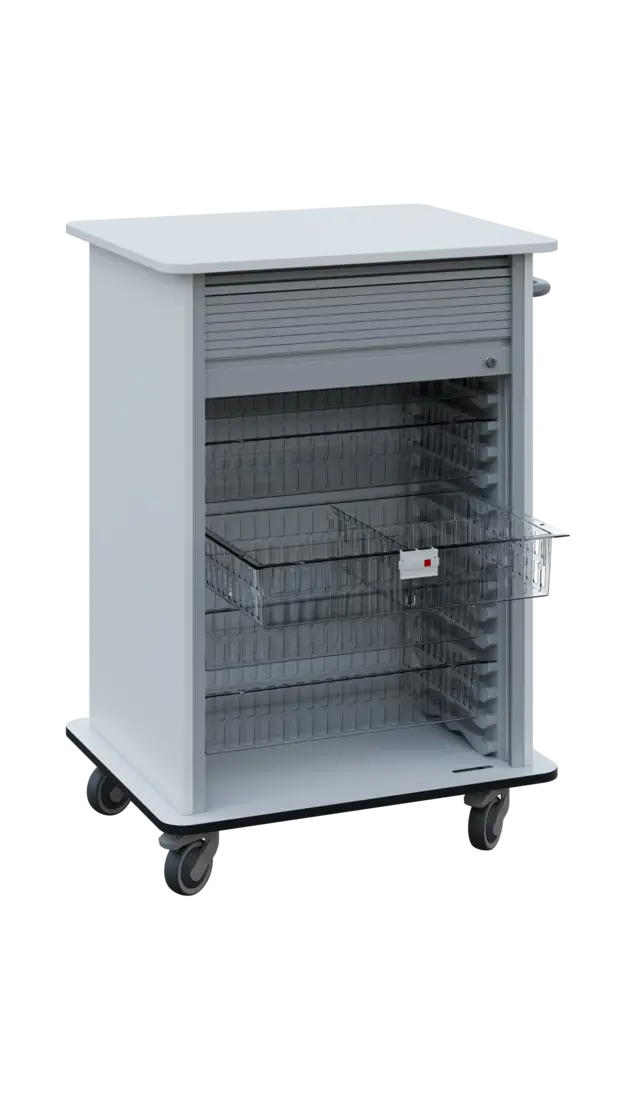DEXTER 25 TRANSPARENT vozík boxový, roletový, 1180x780x620 mm, bílá