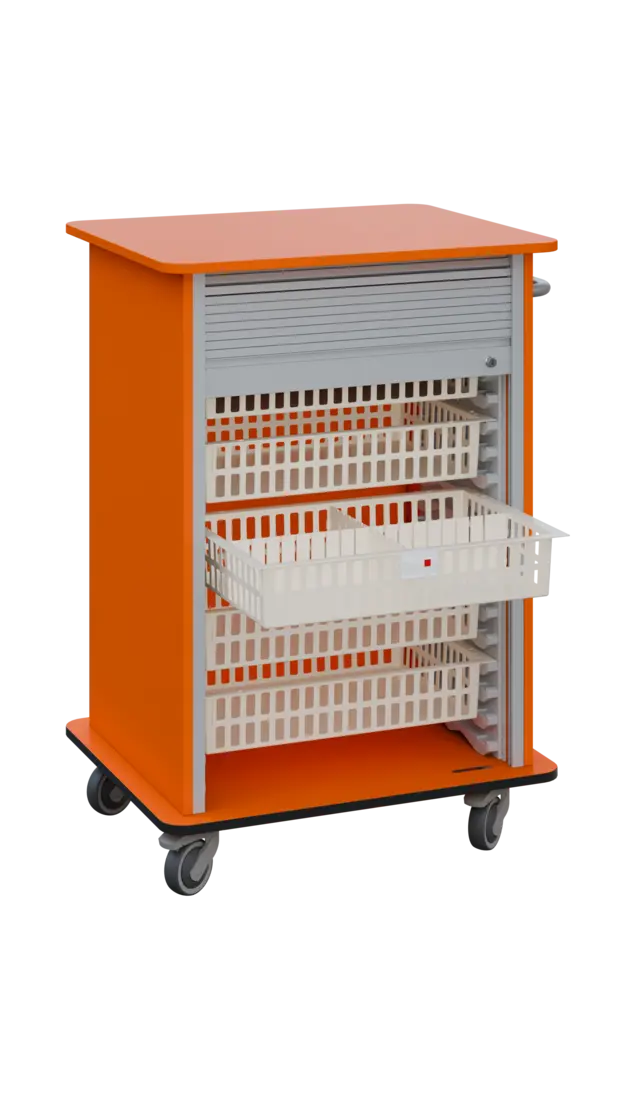 DEXTER 25 ABS vozík boxový, roletový, 1180x780x620 mm, mandarinka