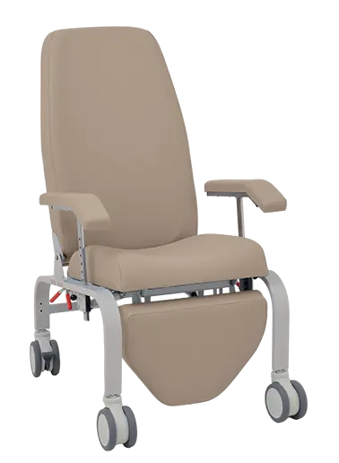 MEDI FLEX 01 mobilní křeslo polohovací, výškově stavitelné područky PU, béžová