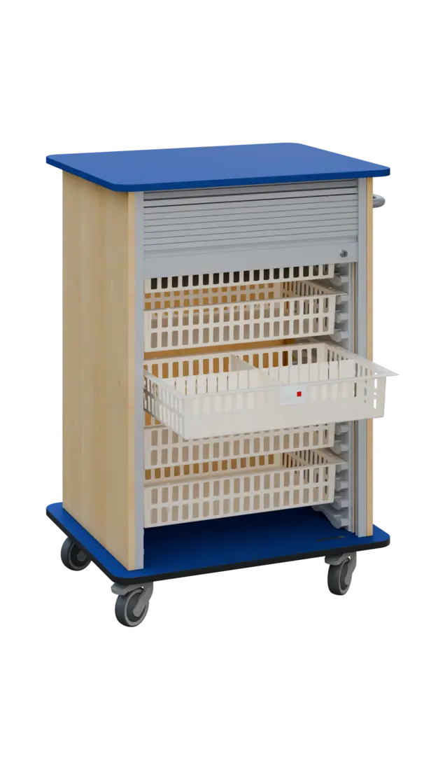 DEXTER 25 ABS vozík boxový, roletový, 1180x780x620 mm, korpus javor horský, horní a spodní deska krá