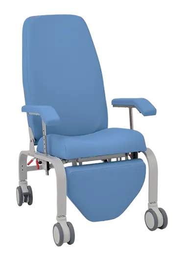 MEDI FLEX 01 mobilní křeslo polohovací, výškově stavitelné područky PU, modrá