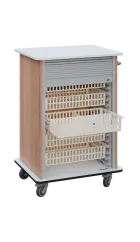 DEXTER 25 ABS vozík boxový, roletový, 1180x780x620 mm, korpus dub bardolino, horní a spodní deska bí