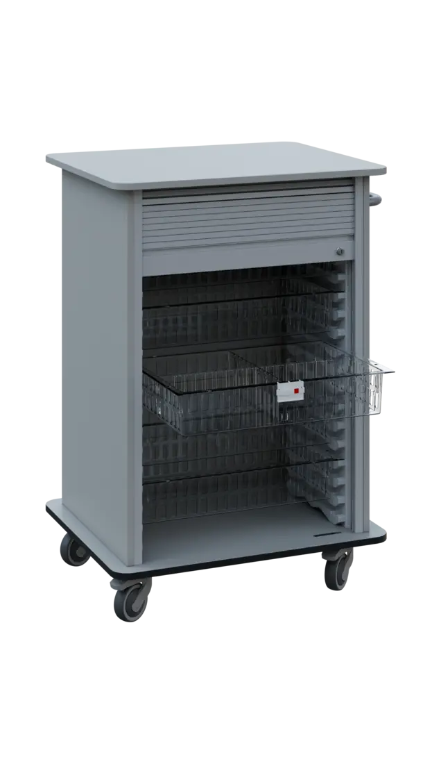 DEXTER 25 TRANSPARENT vozík boxový, roletový, 1180x780x620 mm, šedá