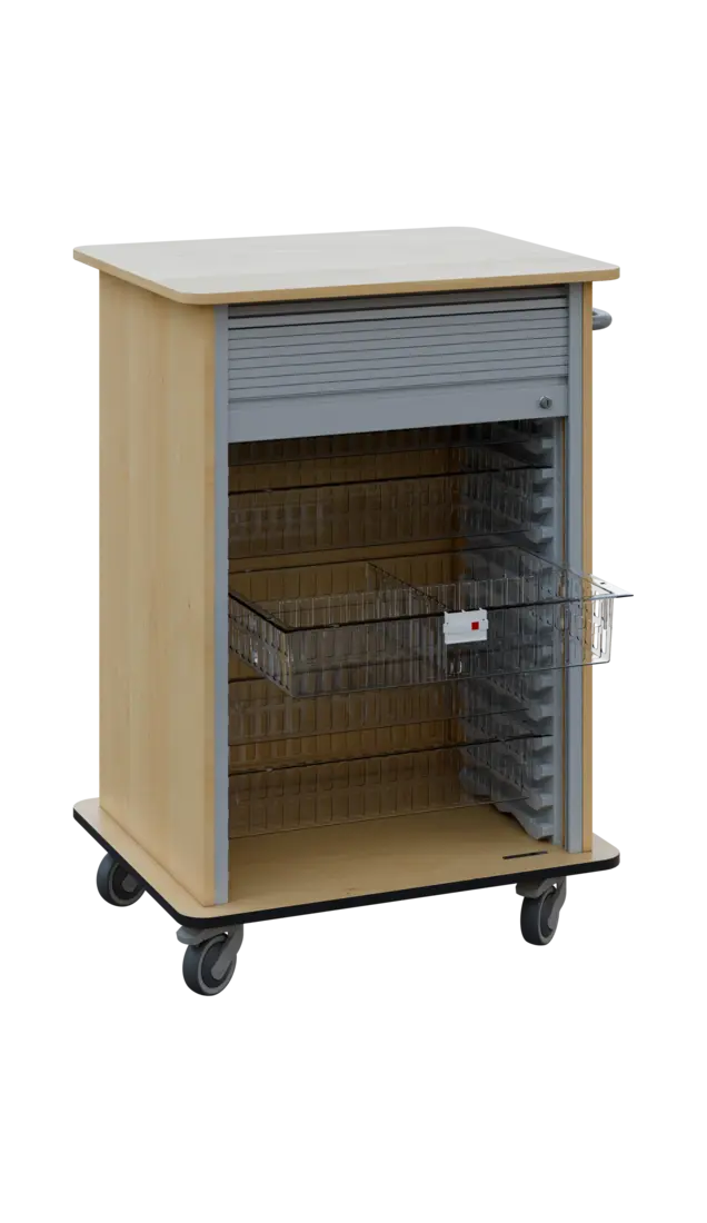 DEXTER 25 TRANSPARENT vozík boxový, roletový, 1180x780x620 mm, javor horský