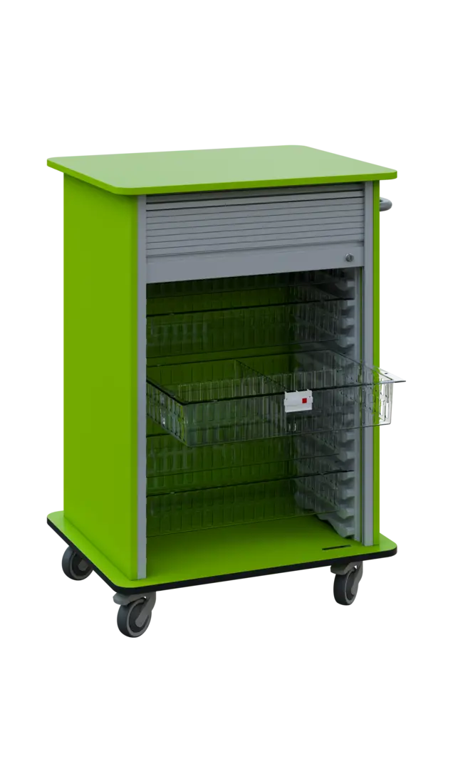 DEXTER 25 TRANSPARENT vozík boxový, roletový, 1180x780x620 mm, jarní zeleň