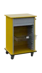 DEXTER 25 TRANSPARENT vozík boxový, roletový, 1180x780x620 mm, žlutá odio