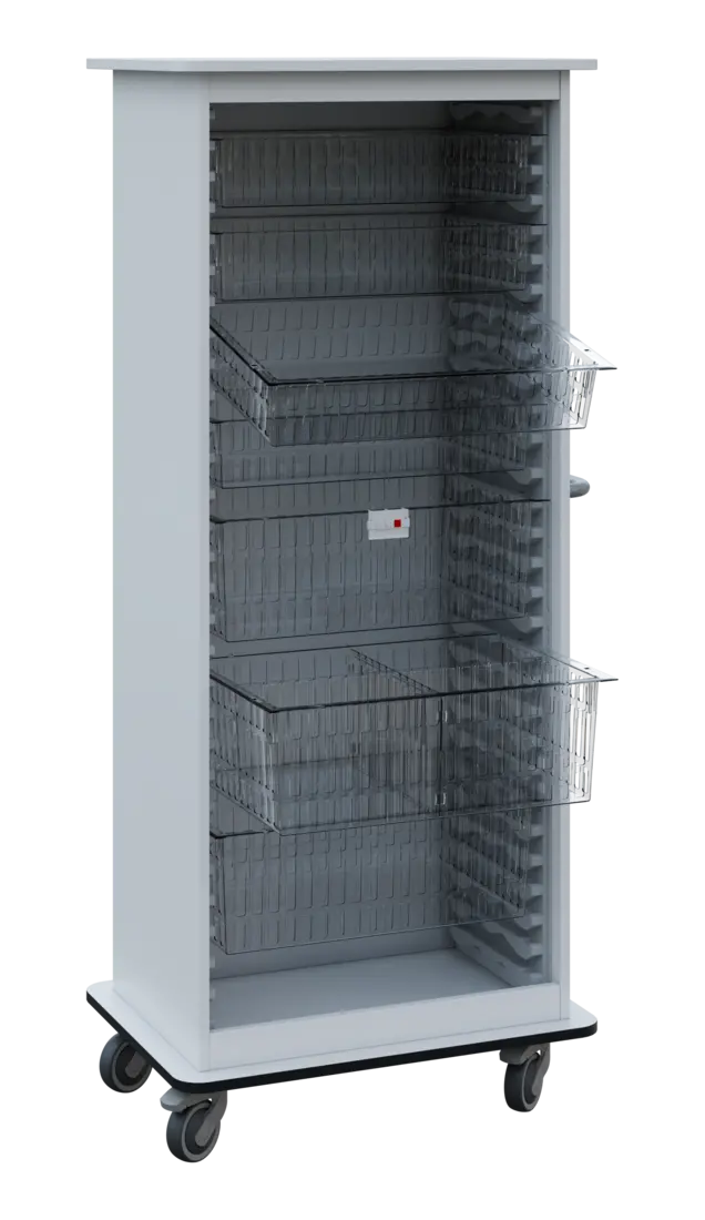 DEXTER 26 TRANSPARENT vozík boxový, otevřený, 1780x750x520 mm, bílá
