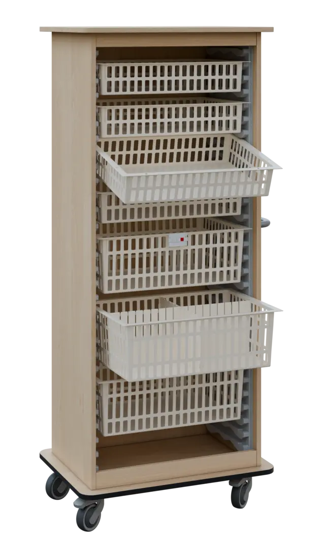 DEXTER 26 ABS vozík boxový, otevřený, 1780x750x520 mm, bříza světlá