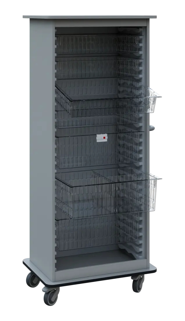 DEXTER 26 TRANSPARENT vozík boxový, otevřený, 1780x750x520 mm, šedá