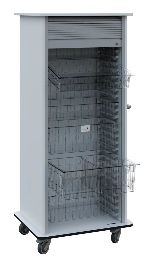 DEXTER 27 TRANSPARENT vozík boxový, roletový, 1780x780x620 mm, bílá