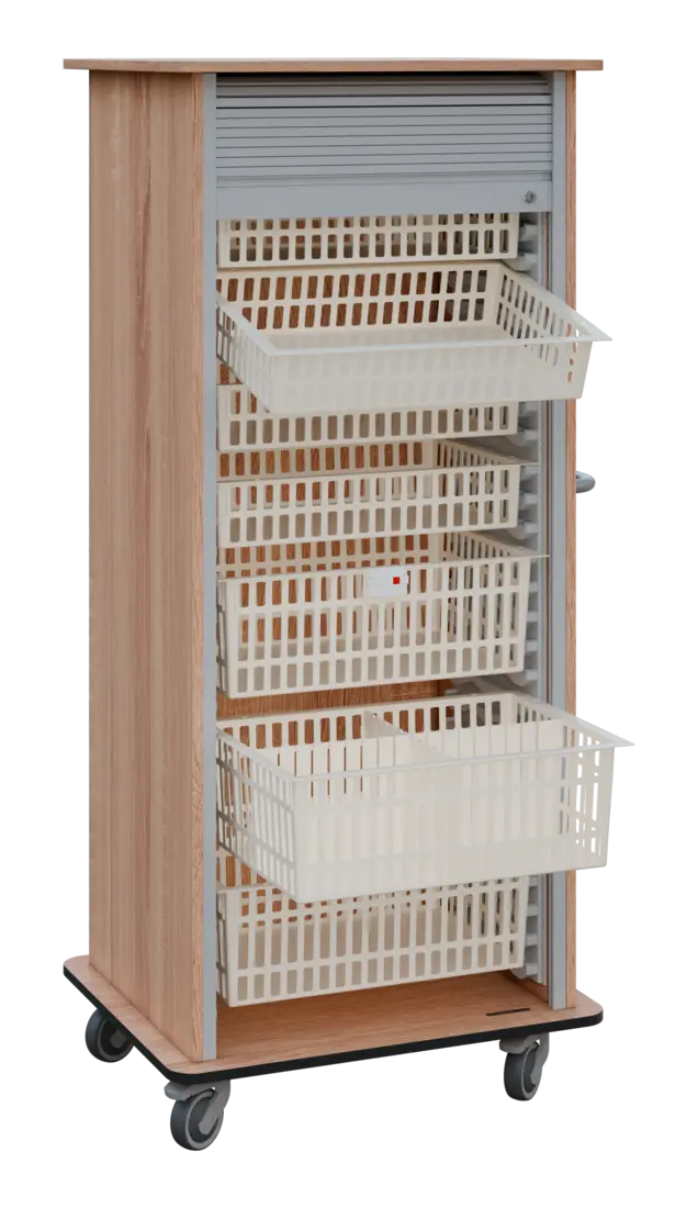 DEXTER 27 ABS vozík boxový, roletový, 1780x780x620 mm, dub bardolino
