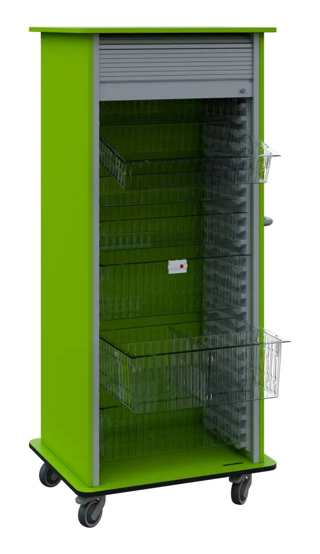 DEXTER 27 TRANSPARENT vozík boxový, roletový, 1780x780x620 mm, jarní zeleň