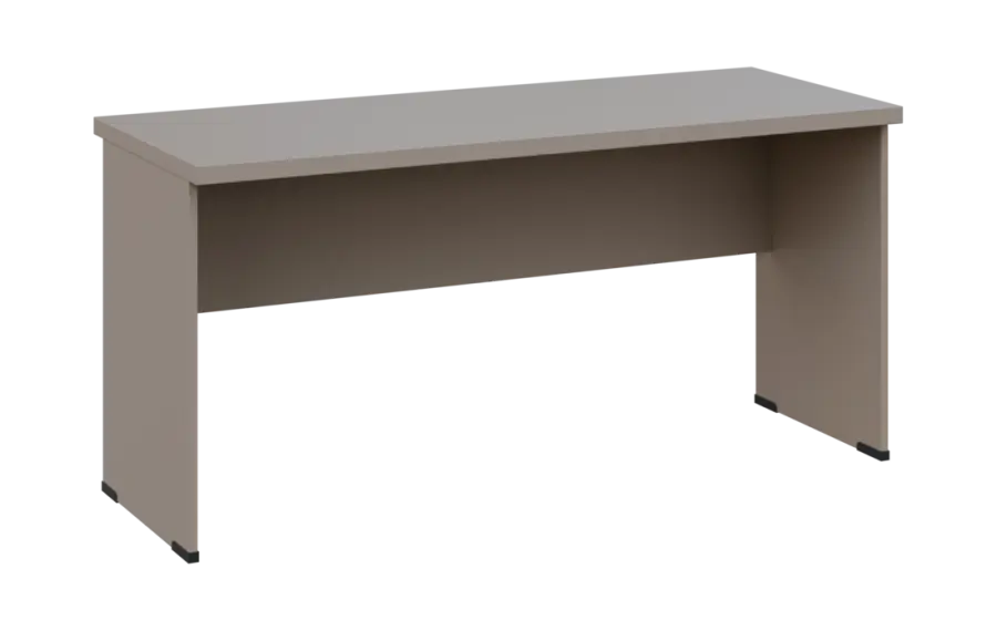 MHCPL 36 - 16 stůl kancelářský, dřevěná podnož, deska 36 mm, široký 1600 mm, taupe hnědá