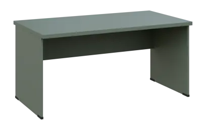 MHCPL 38 - 16 stůl kancelářský, dřevěná podnož, deska 36 mm, široký 1600 mm, agáve zelená