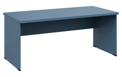 MHCPL 38 - 18 stůl kancelářský, dřevěná podnož, deska 36 mm, široký 1800 mm, šedomodrá
