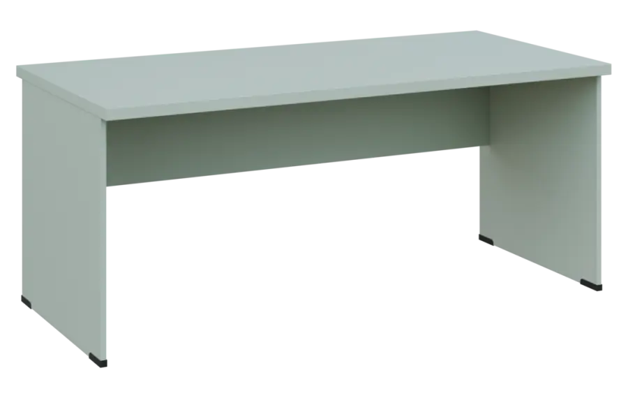 MHCPL 38 - 18 stůl kancelářský, dřevěná podnož, deska 36 mm, široký 1800 mm, šedozelinkavá