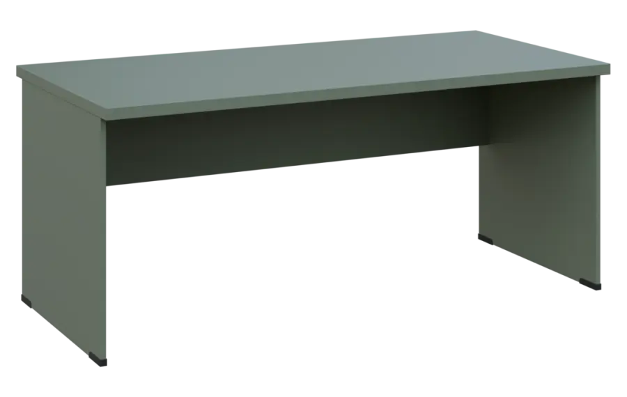 MHCPL 38 - 18 stůl kancelářský, dřevěná podnož, deska 36 mm, široký 1800 mm, agáve zelená