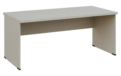 MHCPL 38 - 18 stůl kancelářský, dřevěná podnož, deska 36 mm, široký 1800 mm, teplá šedá