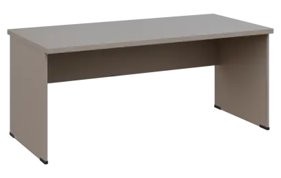 MHCPL 38 - 18 stůl kancelářský, dřevěná podnož, deska 36 mm, široký 1800 mm, taupe hnědá
