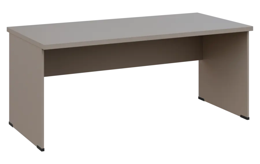MHCPL 38 - 18 stůl kancelářský, dřevěná podnož, deska 36 mm, široký 1800 mm, taupe hnědá