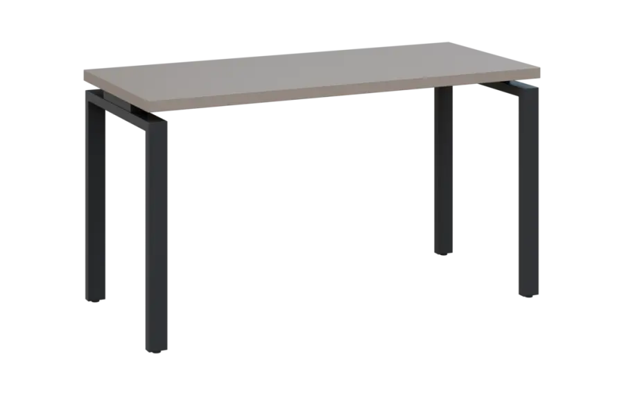 MHCPK 36 - 14 stůl kancelářský, kovová podnož černá, deska 36 mm, široký 1400 mm, taupe hnědá