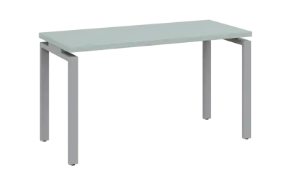 MHCPK 36 - 14 stůl kancelářský, kovová podnož stříbrná, deska 36 mm, široký 1400 mm, šedozelinkavá