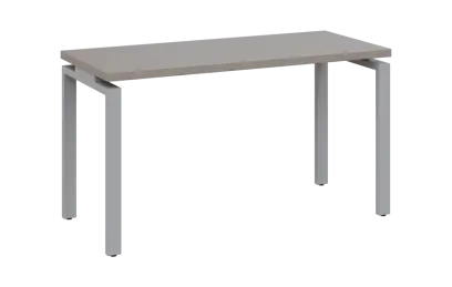 MHCPK 36 - 14 stůl kancelářský, kovová podnož stříbrná, deska 36 mm, široký 1400 mm, taupe hnědá