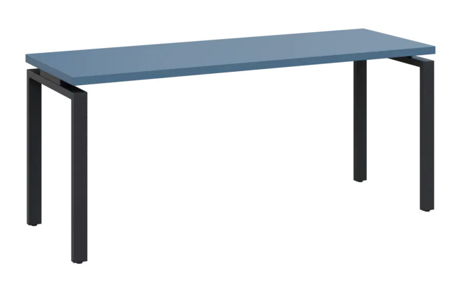 MHCPK 36 - 18 stůl kancelářský, kovová podnož černá, deska 36 mm, široký 1800 mm, šedomodrá