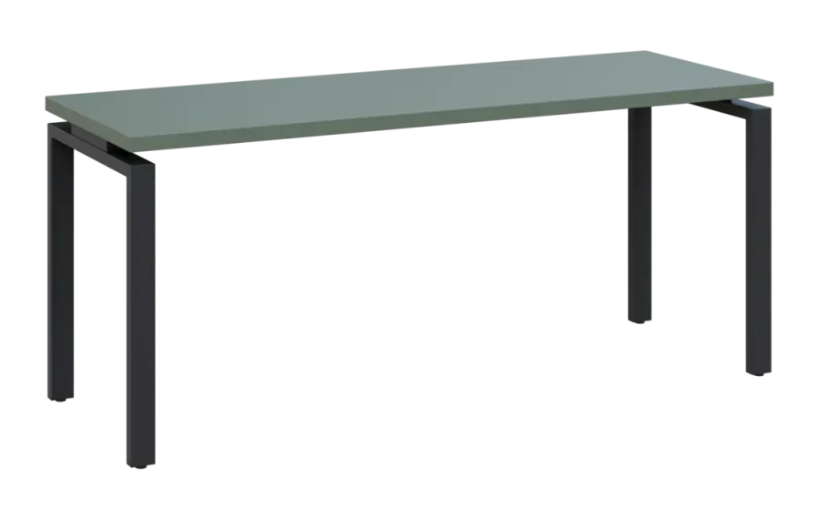 MHCPK 36 - 18 stůl kancelářský, kovová podnož černá, deska 36 mm, široký 1800 mm, agáve zelená