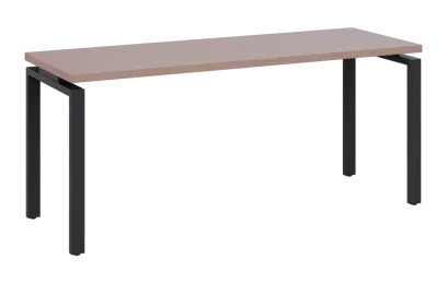 MHCPK 36 - 18 stůl kancelářský, kovová podnož černá, deska 36 mm, široký 1800 mm, pudrově růžová