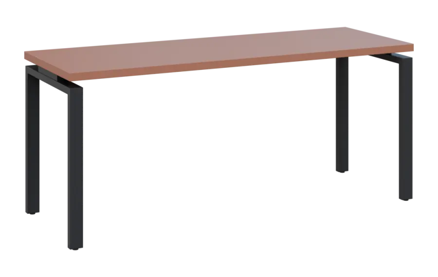 MHCPK 36 - 18 stůl kancelářský, kovová podnož černá, deska 36 mm, široký 1800 mm, pudrově hnědá