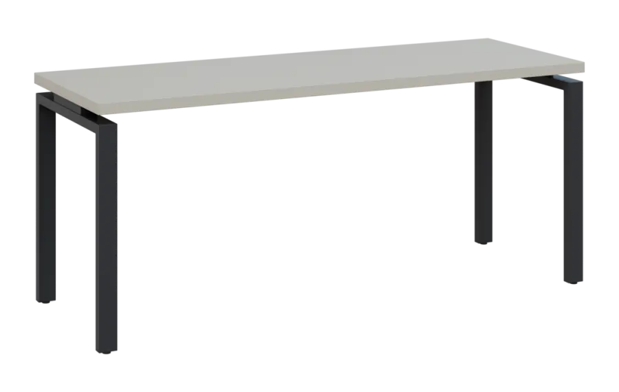 MHCPK 36 - 18 stůl kancelářský, kovová podnož černá, deska 36 mm, široký 1800 mm, teplá šedá