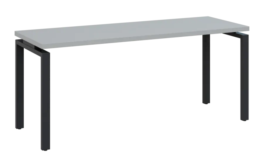 MHCPK 36 - 18 stůl kancelářský, kovová podnož černá, deska 36 mm, široký 1800 mm, světle šedá
