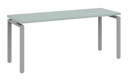 MHCPK 36 - 18 stůl kancelářský, kovová podnož stříbrná, deska 36 mm, široký 1800 mm, šedozelinkavá