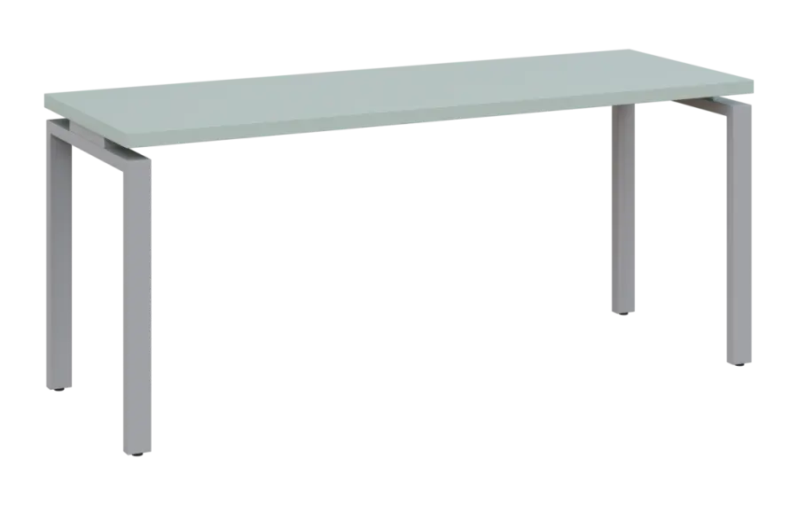 MHCPK 36 - 18 stůl kancelářský, kovová podnož stříbrná, deska 36 mm, široký 1800 mm, šedozelinkavá