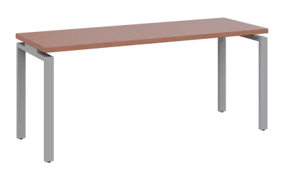 MHCPK 36 - 18 stůl kancelářský, kovová podnož stříbrná, deska 36 mm, široký 1800 mm, pudrově hnědá