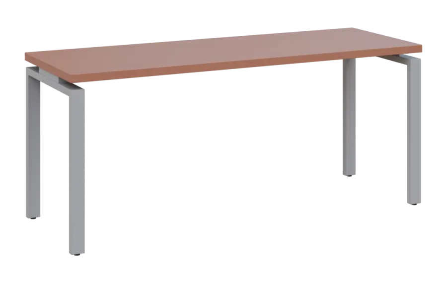 MHCPK 36 - 18 stůl kancelářský, kovová podnož stříbrná, deska 36 mm, široký 1800 mm, pudrově hnědá
