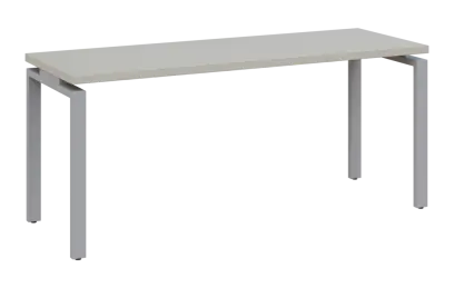 MHCPK 36 - 18 stůl kancelářský, kovová podnož stříbrná, deska 36 mm, široký 1800 mm, teplá šedá