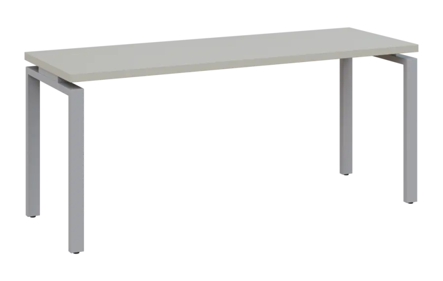 MHCPK 36 - 18 stůl kancelářský, kovová podnož stříbrná, deska 36 mm, široký 1800 mm, teplá šedá