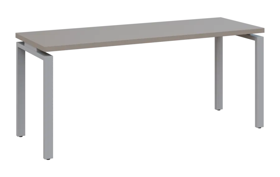MHCPK 36 - 18 stůl kancelářský, kovová podnož stříbrná, deska 36 mm, široký 1800 mm, taupe hnědá