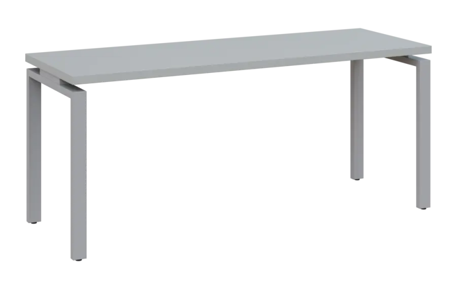 MHCPK 36 - 18 stůl kancelářský, kovová podnož stříbrná, deska 36 mm, široký 1800 mm, světle šedá